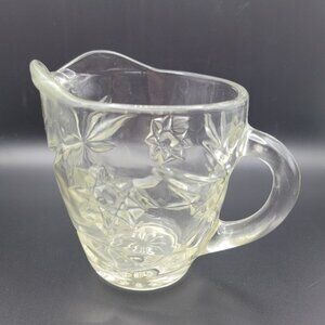Anchor Hocking‎ Creamer Pitcher Star 4 Inch Tall Handle Vintage Replacement